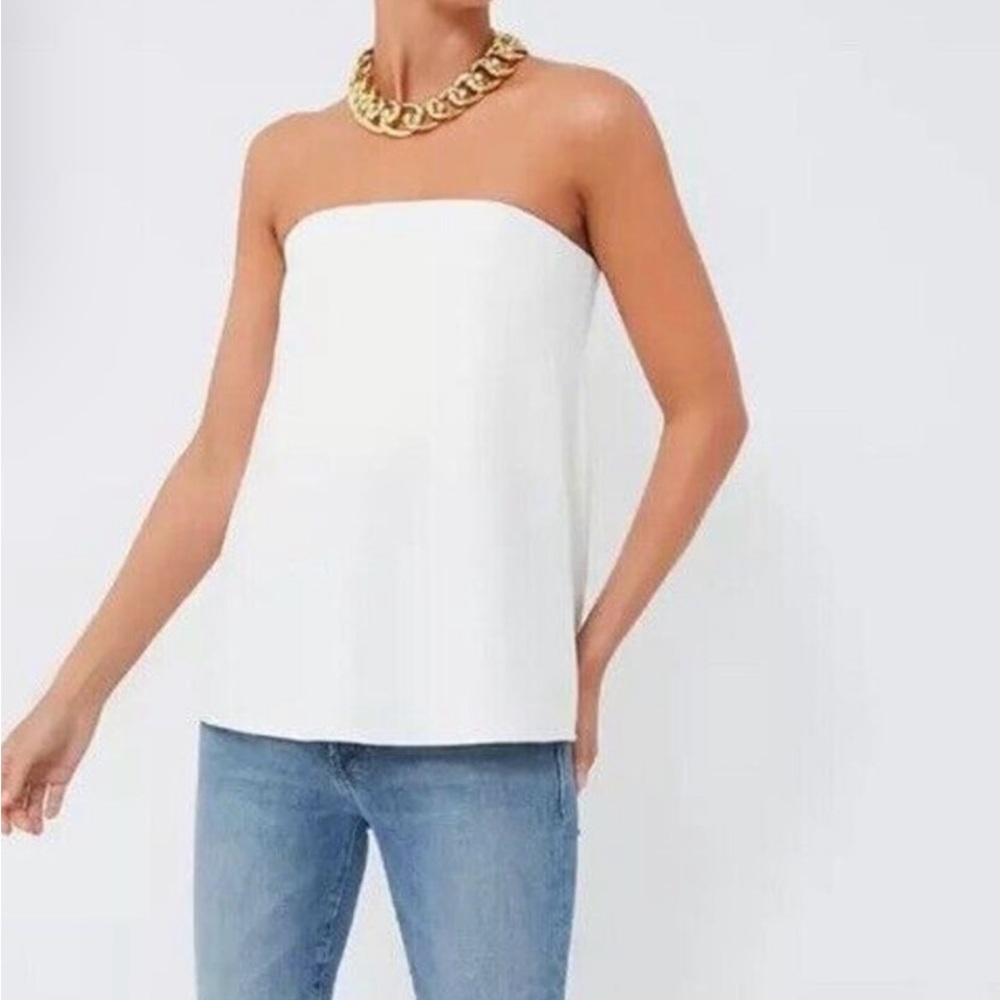 NWOT ivory strapless Tuckernuck top